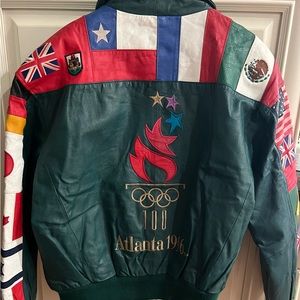Vintage 1996 Atlanta Olympics Leather Jacket Medium